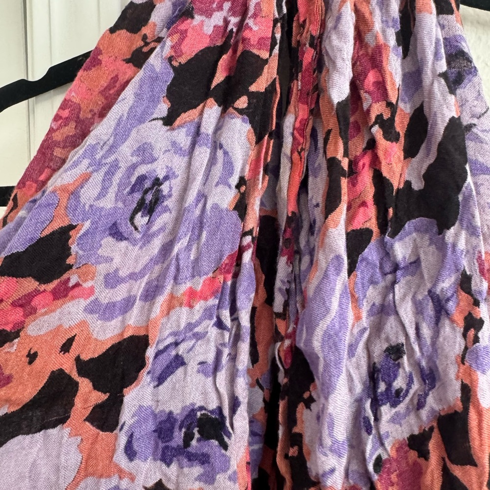Floral Patterned Infinity Scarf